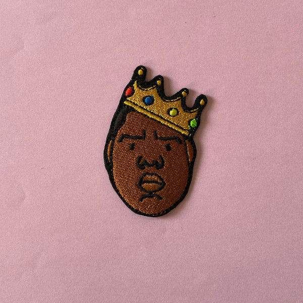 Biggie Crown Embroidered Iron-On Patch