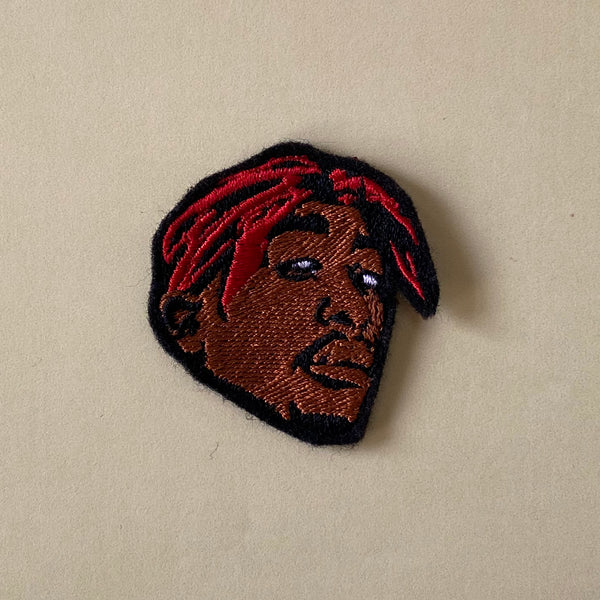 Tupac Bandana Embroidered Iron-On Patch
