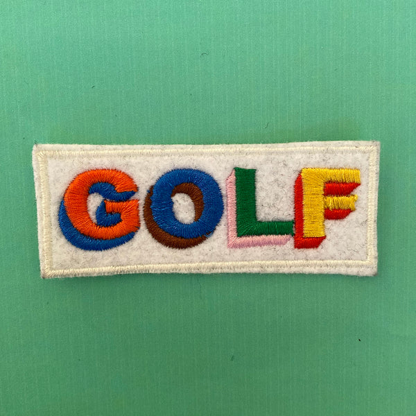 Tyler The Creator Golf Logo White Embroidered Iron-On Patch