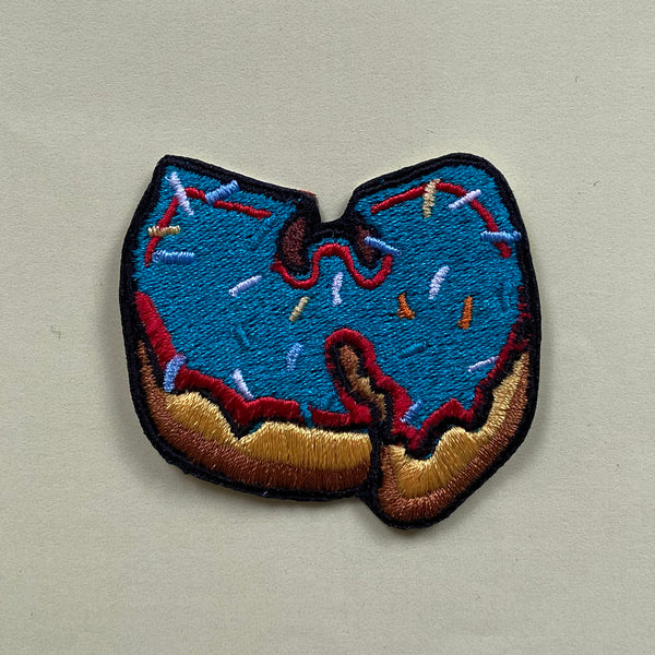Wu Donut Blue Embroidered Iron-On Patch