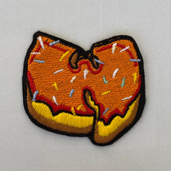 Wu Donut Orange Embroidered Iron-On Patch