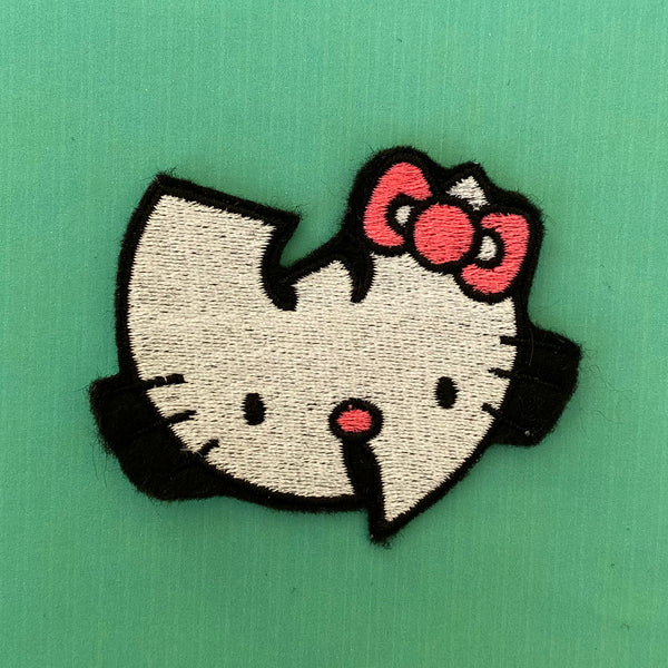 Hello Kitty Wu Tang Embroidered Iron-On Patch