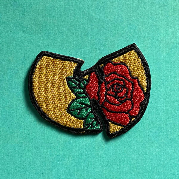 Wu Rose Embroidered Iron-On Patch