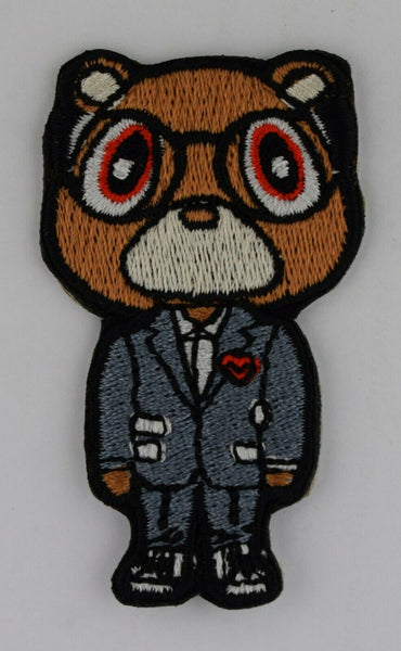 Kanye West Dropout Bear New Suit Glasses Embroidered Iron-On Patch