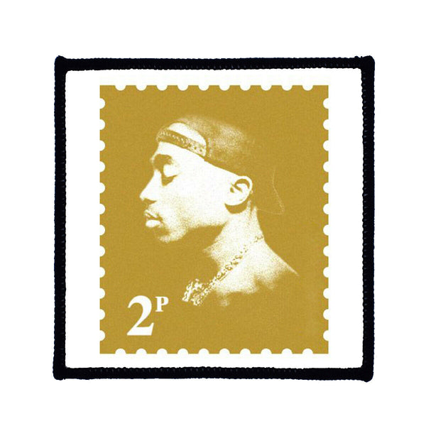Tupac Stamp Art Hip Hop Sew On Badge